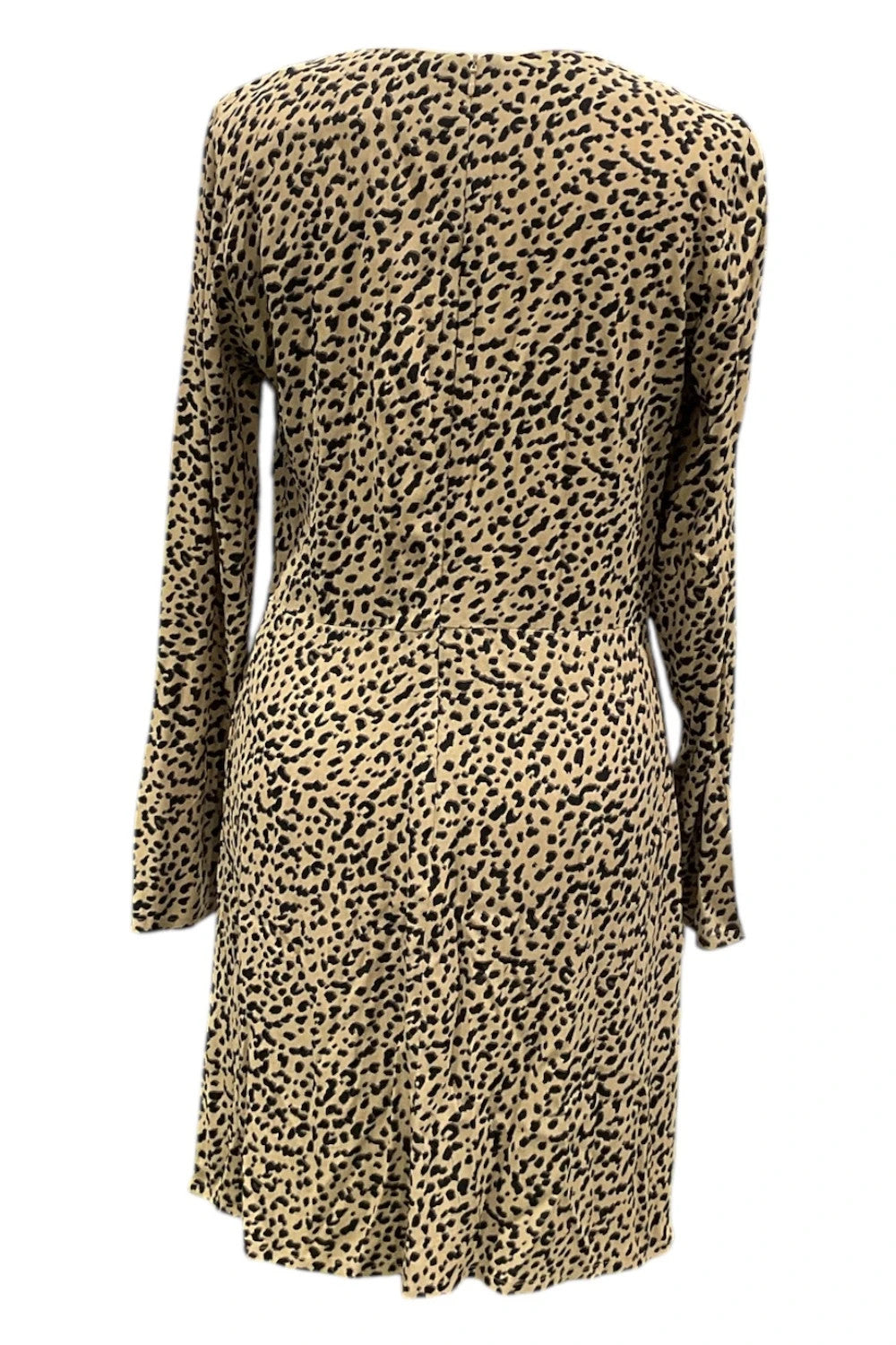 8186 H&M l/s beige and black dress