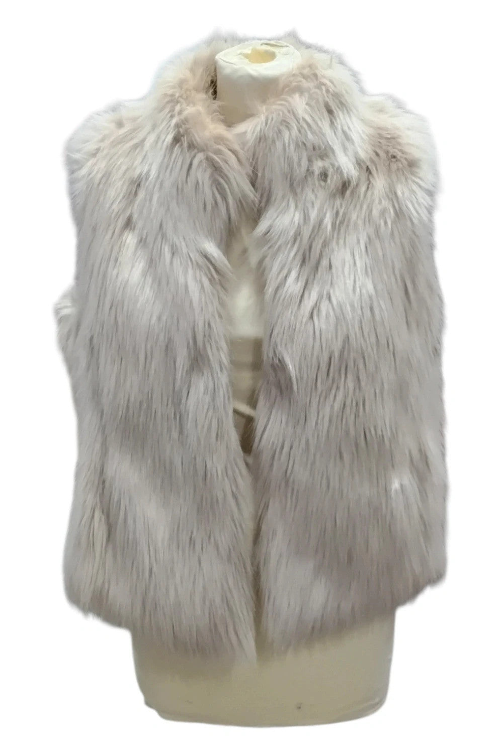8278 Mint Velvet soft beige faux fur gilets