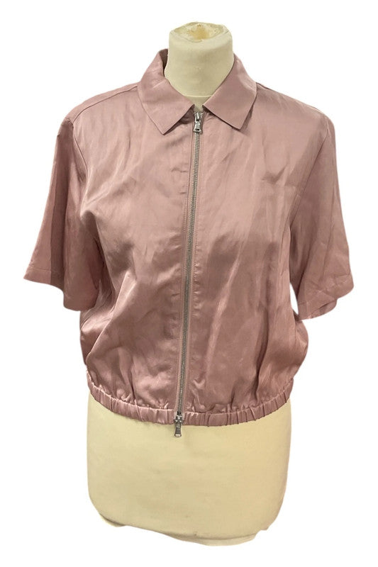 8361 YAYA women pink zip up top