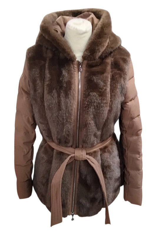 8370 Moda Piu Anna Faux Fur Coat