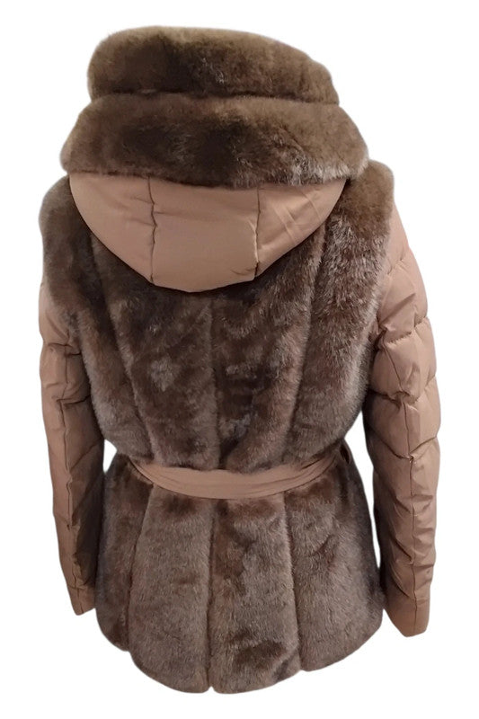 8370 Moda Piu Anna Faux Fur Coat