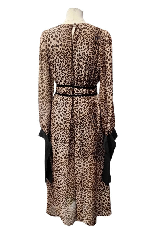 8439 Gold&Gold Leopard l/s dress
