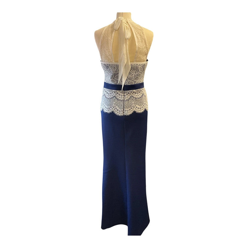 Lipsy Lace & Jersey Formal Gown Size 10 8513DK
