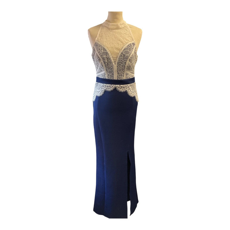 Lipsy Lace & Jersey Formal Gown Size 10 8513DK