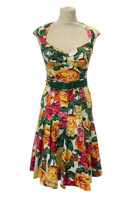 Karen Millen Dress multicoloured midi Sz 8 7777OF