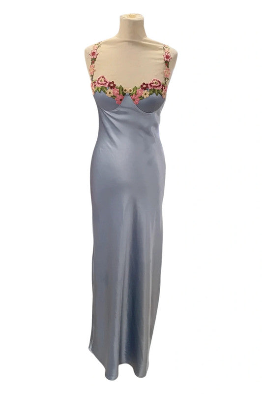Oh Hello Clothing Dress Blue Prom Sz M 8551GG