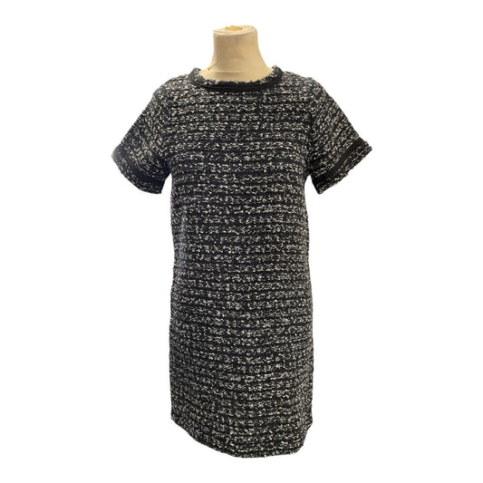 Warehouse Black and white Tweed Dress size-10 8577