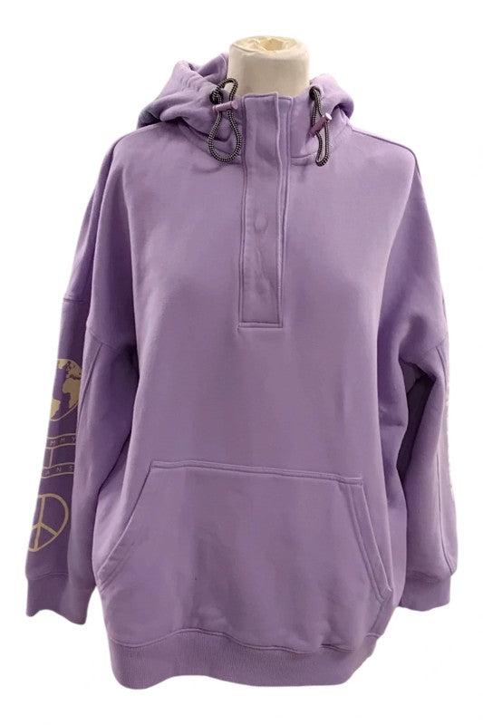 Tommy Hilfiger purple oversized sweatshirt Sz Small 6977