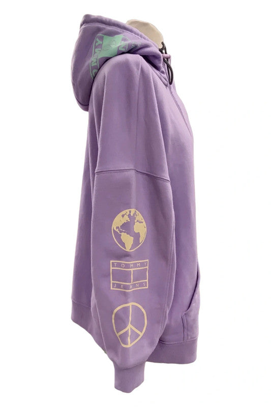 Tommy Hilfiger purple oversized sweatshirt Sz Small 6977