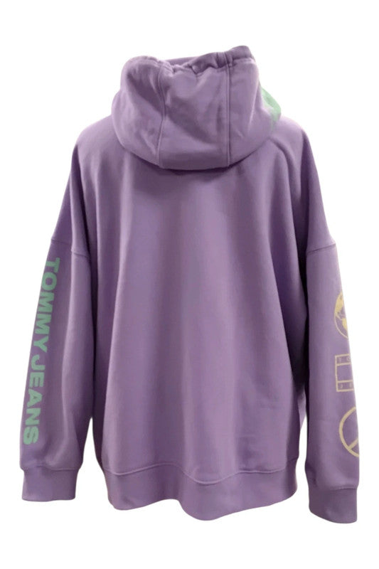 Tommy Hilfiger purple oversized sweatshirt Sz Small 6977