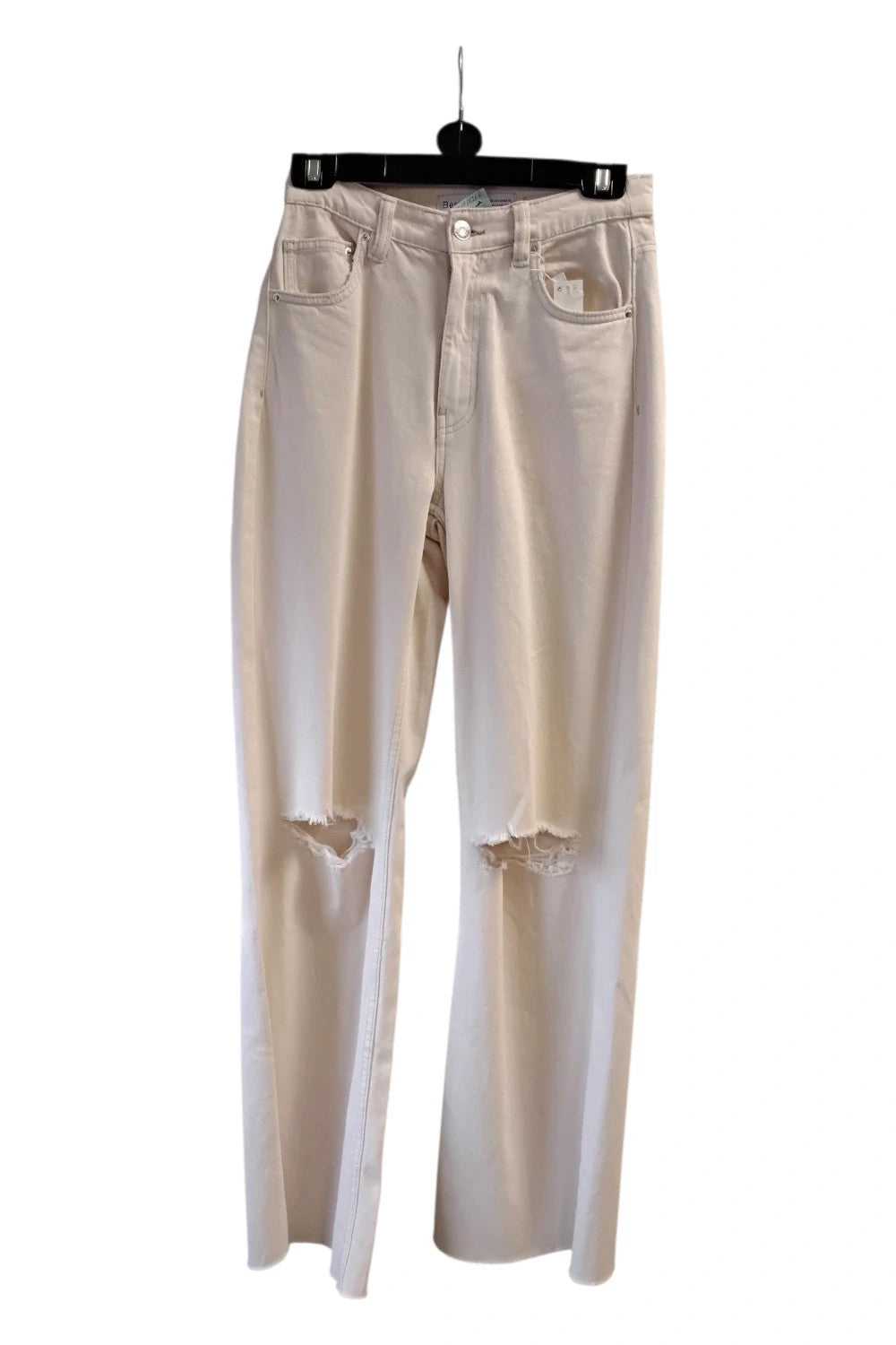 5771 Bershka cream cotton jeans