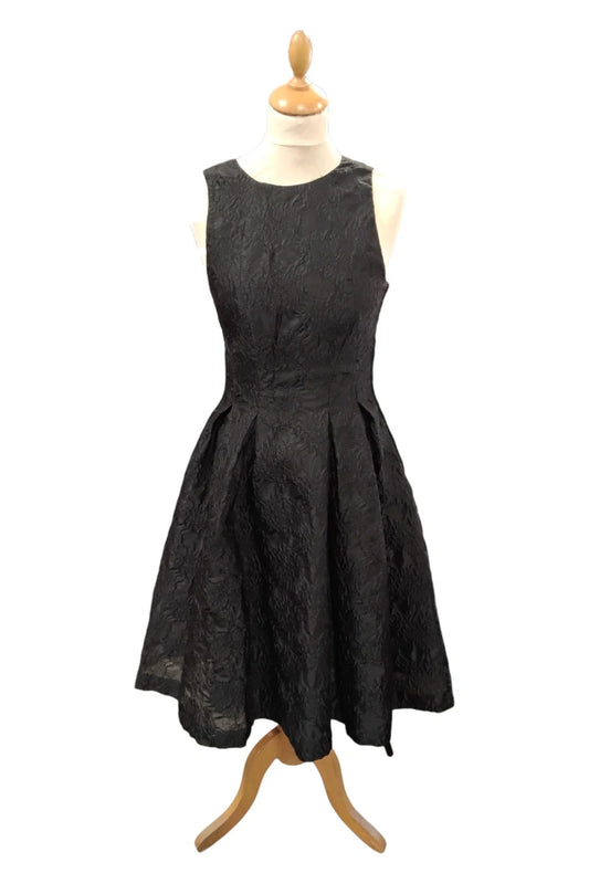 8884KD H&M Black Cutout Back Dress size 8