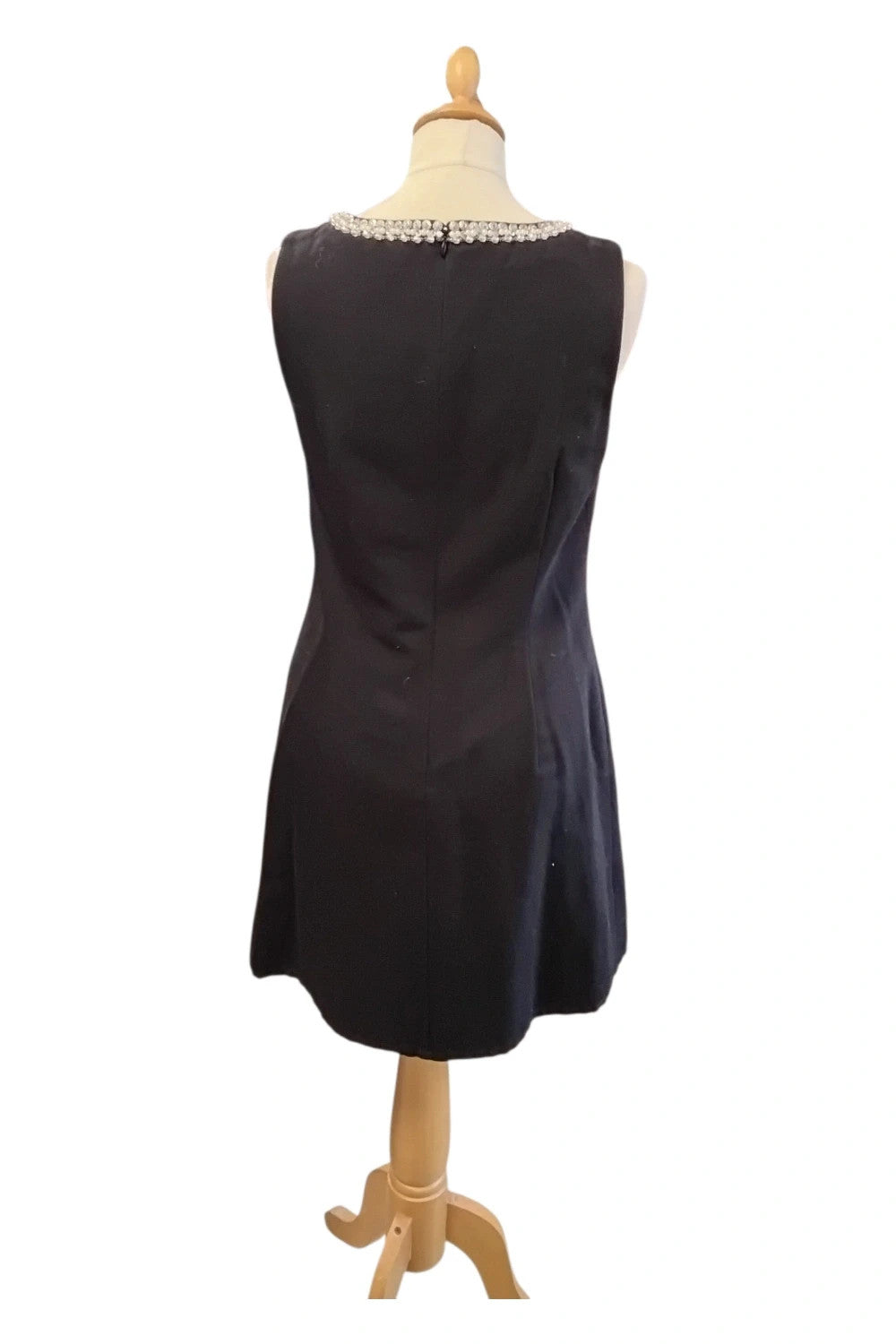 8886 Monsoon black mini dress with silver embellishments