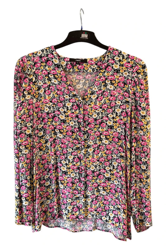 8818 Next Multicoloured floral long sleeve blouse size-14