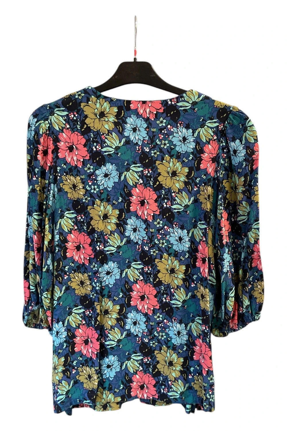 8830 M&S Multicoloured floral print blouse with 3/4 sleeves