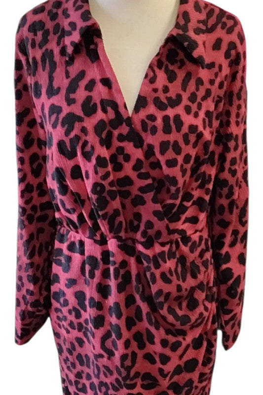 V By Very Dress Animal Print Sz 16 8794MG