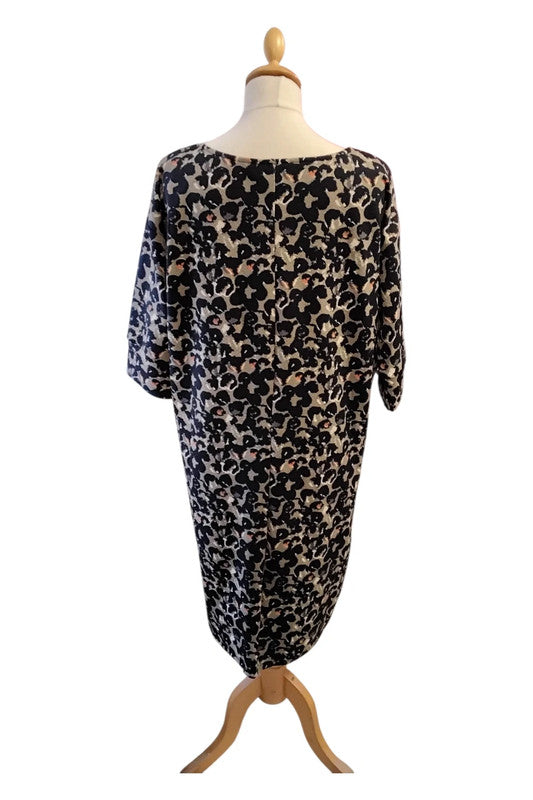 Smashed Lemon Dress black&khaki Sz 16 8803MG