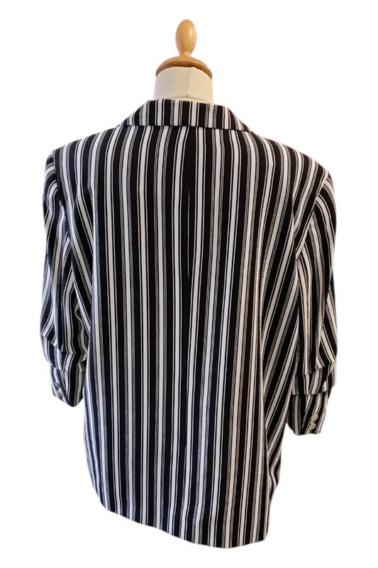 Peacocks Black&White Blazer Sz 16 8798MG