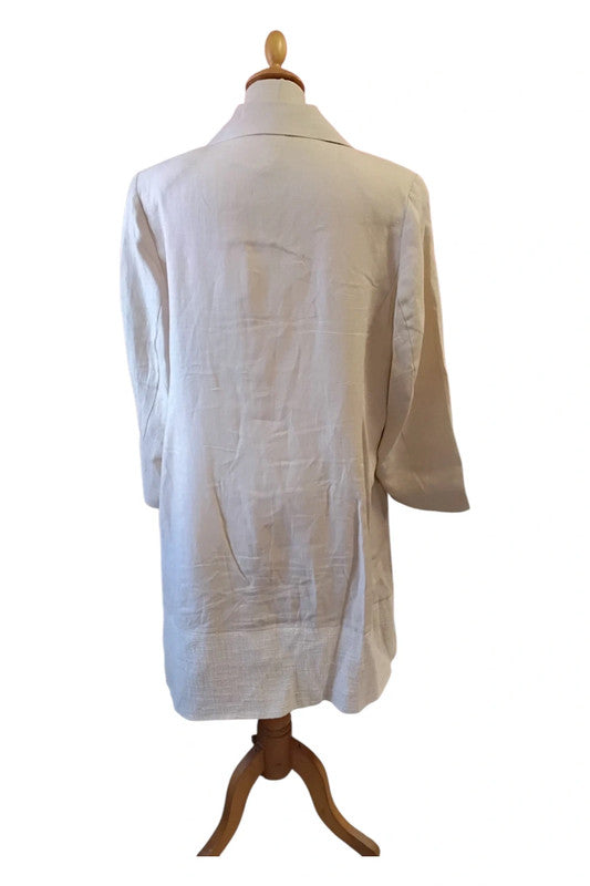 8972MK Riona Stone Cream Linen Coat