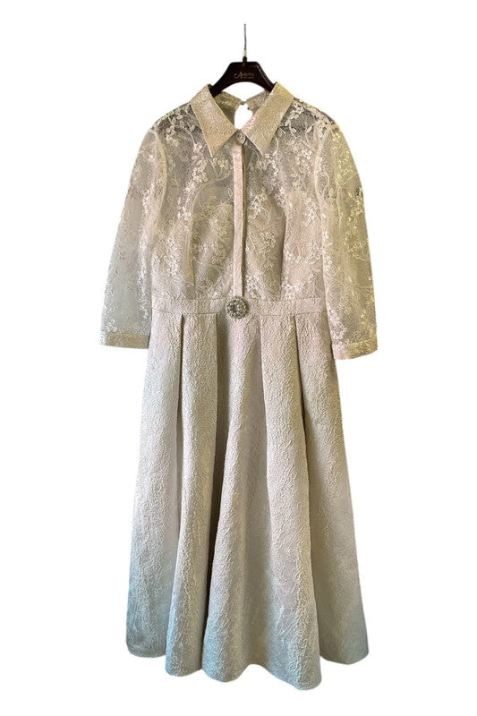 8975 Couture-club Cream MOB lace dress