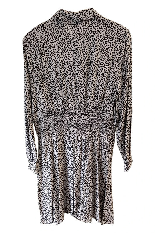8809MG River Island Dress Cream&Black Sz 18 8809MG
