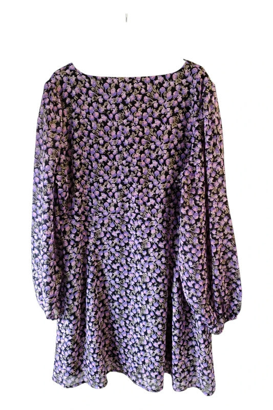 8806MG New Look Black&Purple Dress