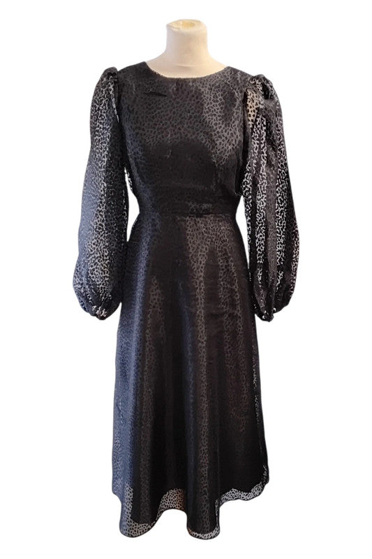 Nobody's child Dress Black Sheer s/l  Sz 8 8999EH