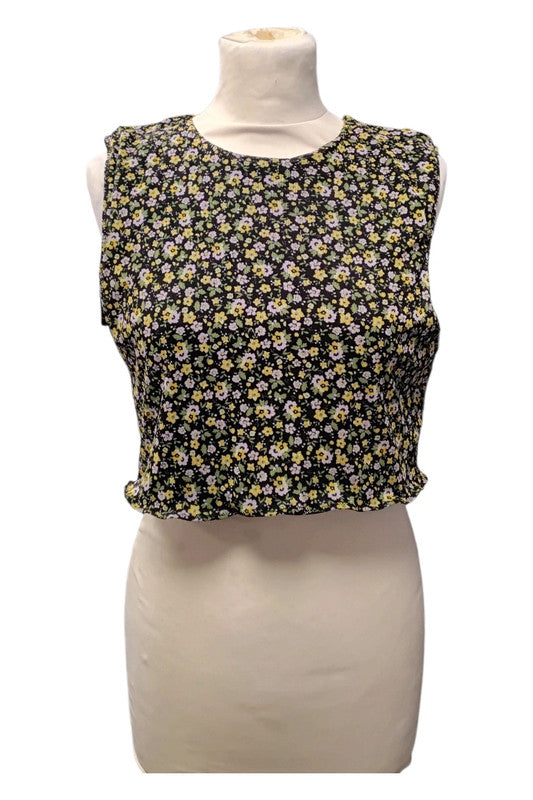 8559CDC New Look floral crop top