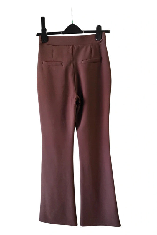 9061GM no brand brown high-waisted trousers