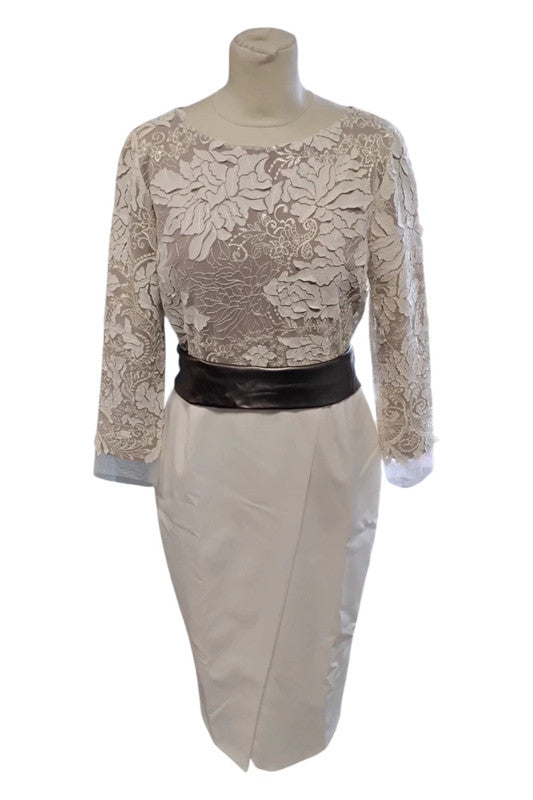 9100NH Fee G Cream Formal Dress