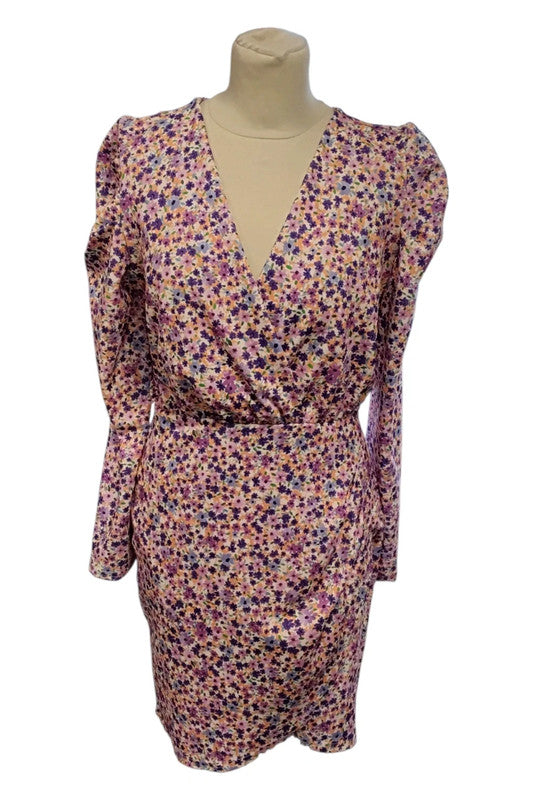 River Island Dress purple print Sz 12 9117CG