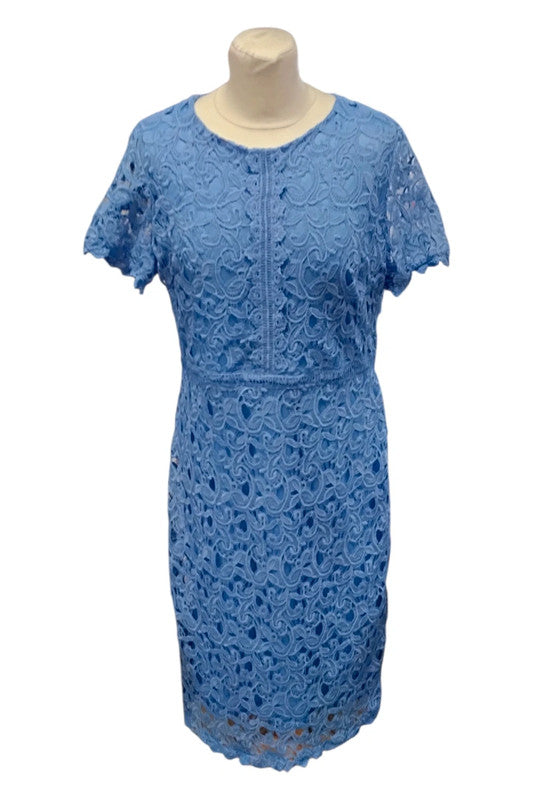 Marc Angelo Blue Lace Dress Sz 16