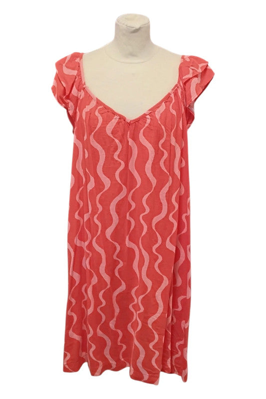 Next Red Summer Dress Sz 16 9147TC