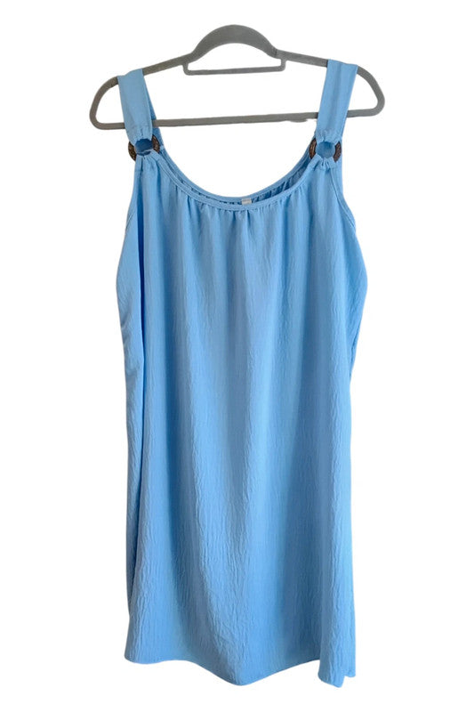 New Collection light blue sleeveless summer dress one Size 9146TC