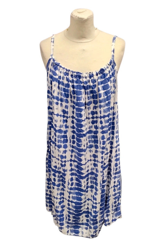 Made in Italy blue&white summer dress One Size 9156TC