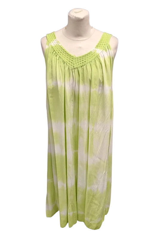 Made in Italy Green Summer Dress One Size 9157TC