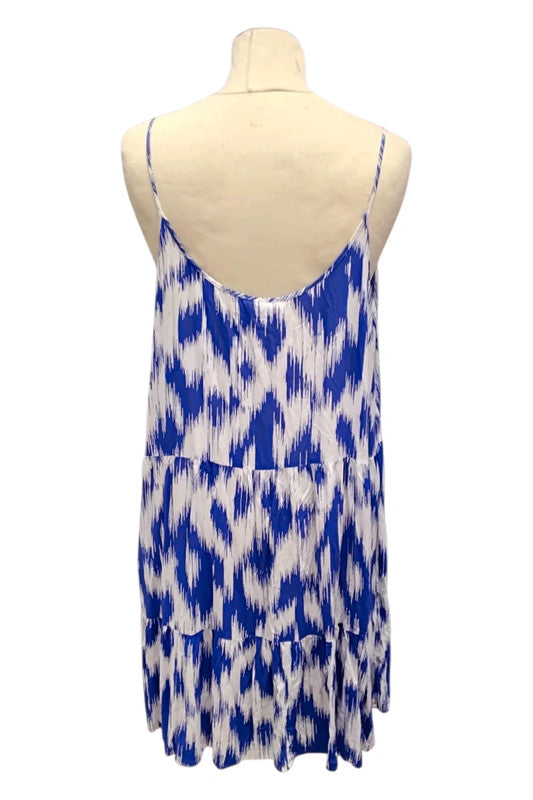 M&S Blue&White Summer Dress Sz 18 9151TC