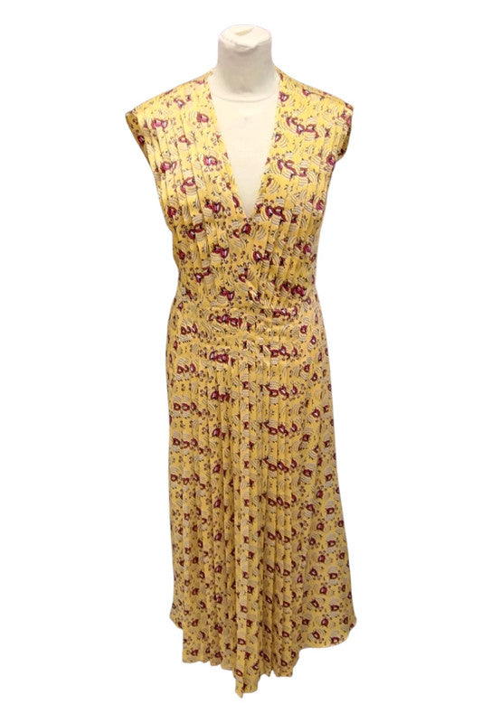 Zara Yellow Dress Sz L 9166CDC