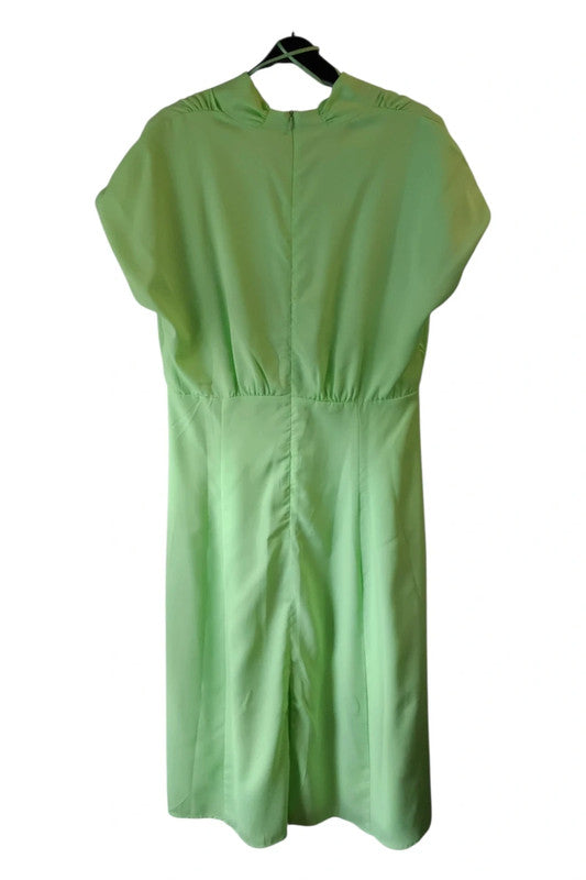 Emily & Me Lime midi dress with cap sleeves and V-neckline Sz 14 9170BMH