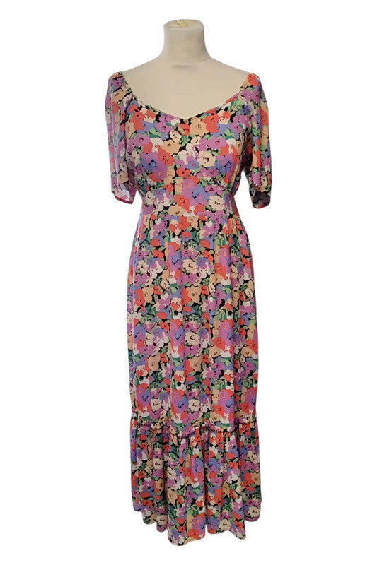 Only Print Maxi Dress Sz S 9190TM