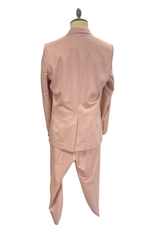 9191TM BoohooMAN Pink suit with floral embroidery