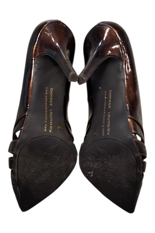 Chinese Laundry brown heels with pointed toe sz 9