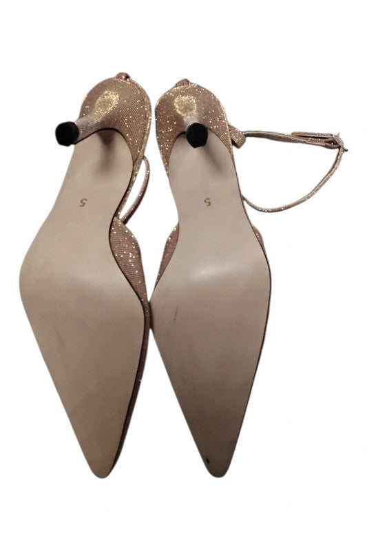 Zerep Gold irridescent shimmer slingback shoes Size 5