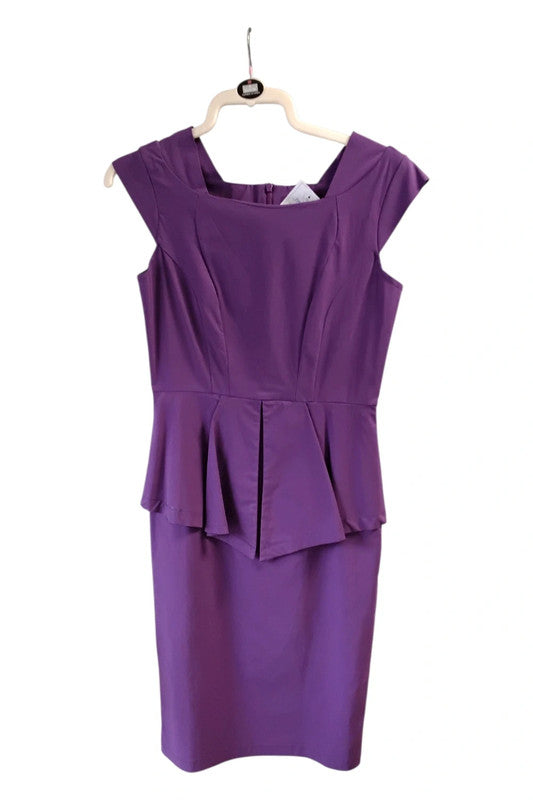 Koo-Ture Peplum dress with cap sleeves Sz 12 9299ACR