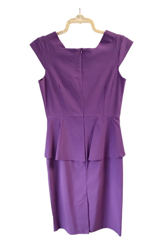 Koo-Ture Peplum dress with cap sleeves Sz 12 9299ACR