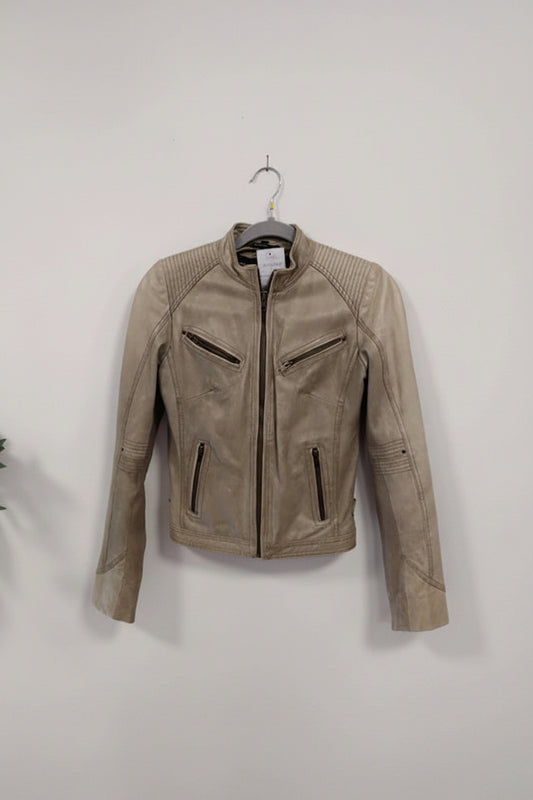 Rockn Blue Leather Jacket Sz XS