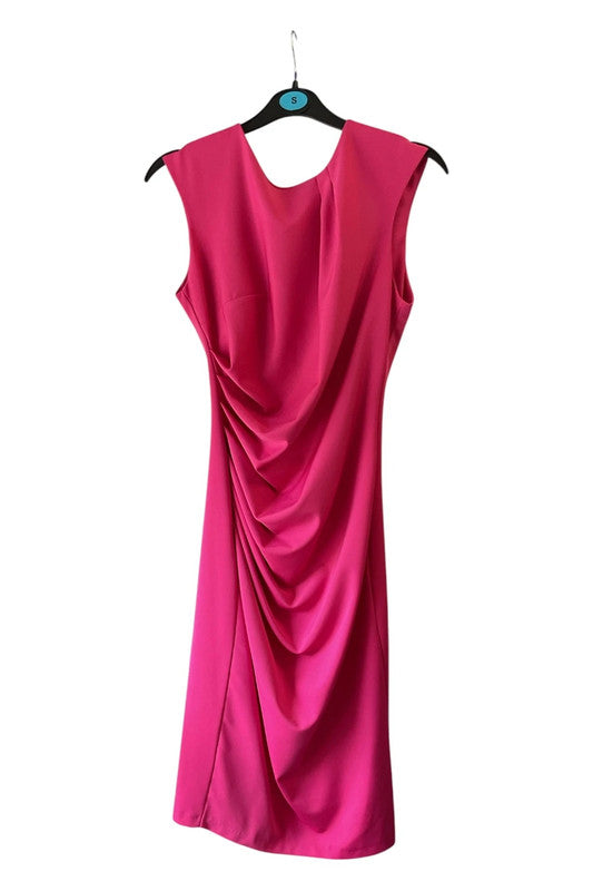 Rinascimento Pink midi dress with drape detail Sz S 9224MAR