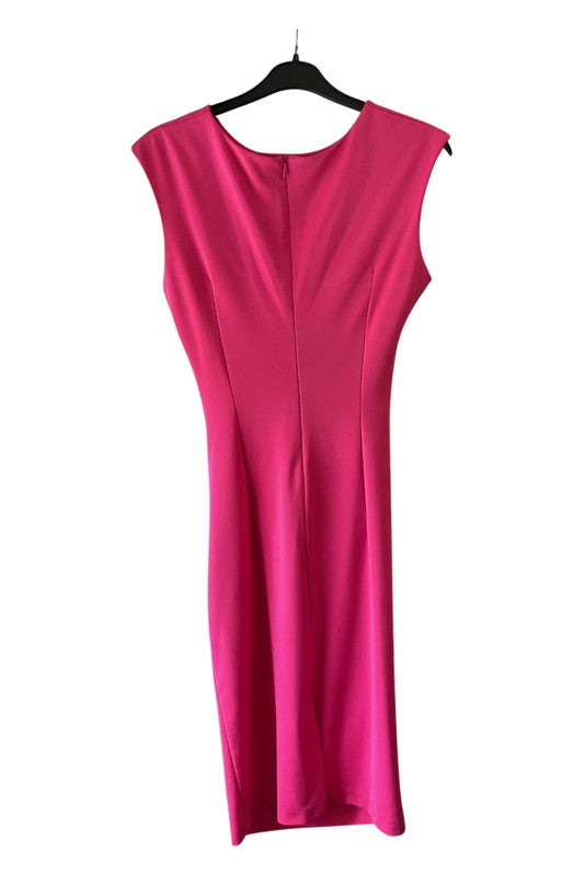 Rinascimento Pink midi dress with drape detail Sz S 9224MAR