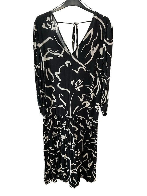 New Look black and white dress Light weight Dress Sz 16 9344CDC