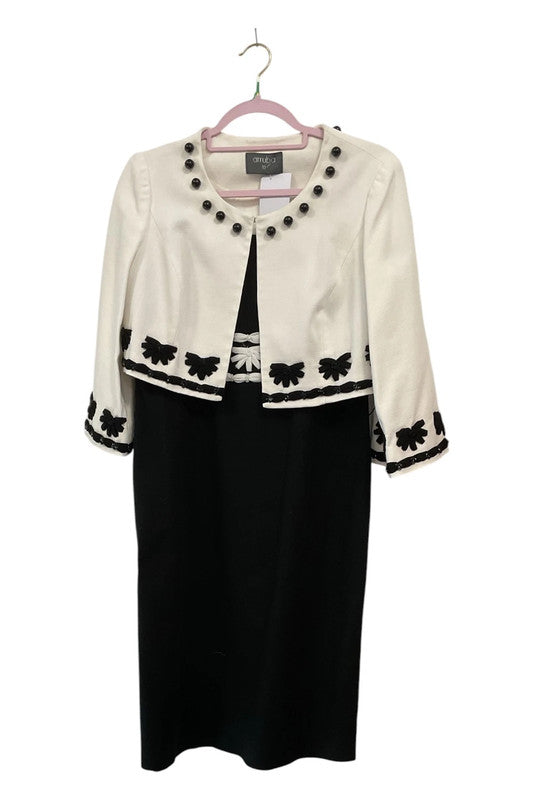 Arruba black & white dress size 10 9333VBR